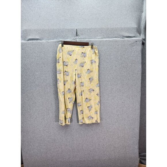 Disney Eeyore Pajama Set Womens M Yellow Sleepwear 100% Cotton - Picture 7 of 7